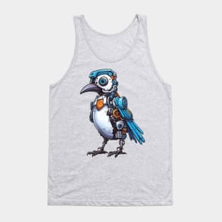 Robot Blue Jay Tank Top